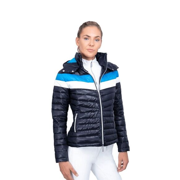 Coldstream Womens/Ladies Southdean Quilted Coat / Navy/Blue/White - Picture 3 of 5